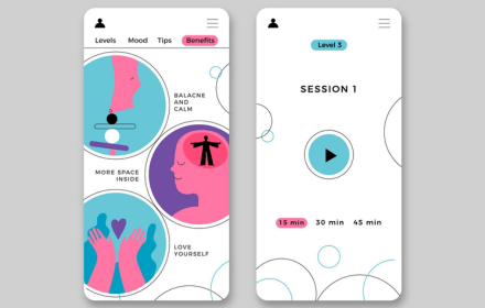 Minimalist mobile app Design with Microinteractions